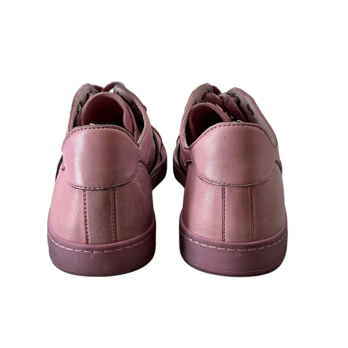 Gucci Pink Leather Stretch Low-Top Sneakers
