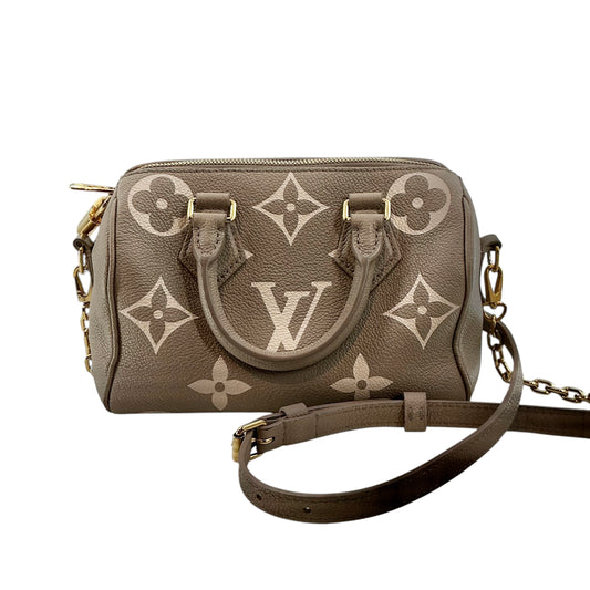 Louis Vuitton Bicolor Monogram Empreinte Speedy Bandoulière 20 – Tourterelle / Crème