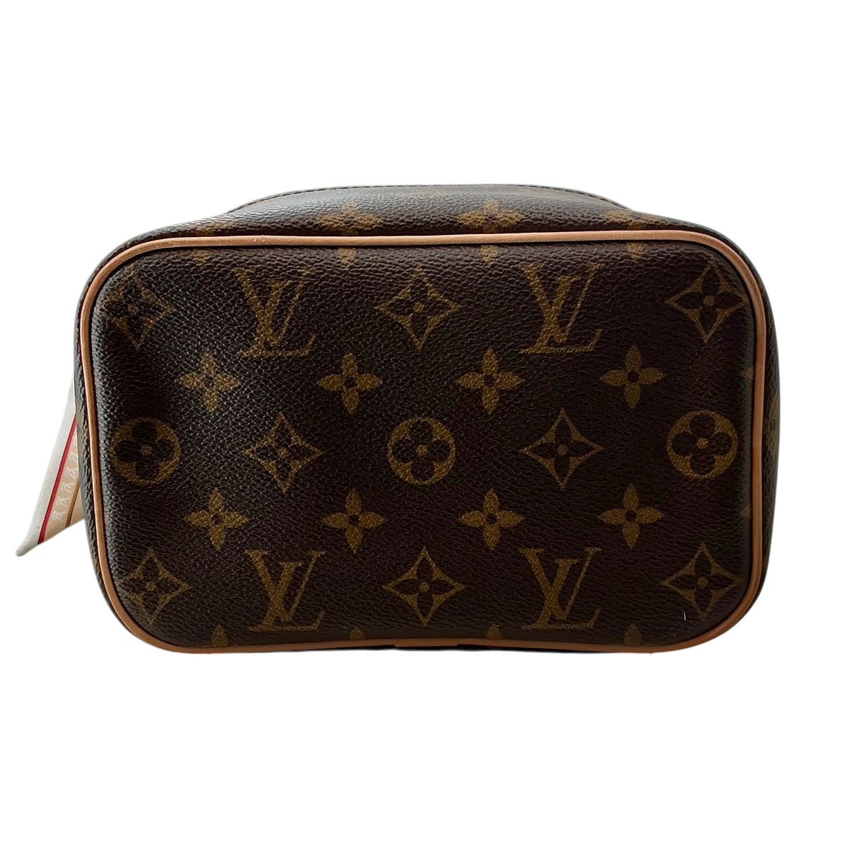 Louis Vuitton Monogram Nice Nano Vanity Case / Toiletry Pouch with Silk Bandeau Accent