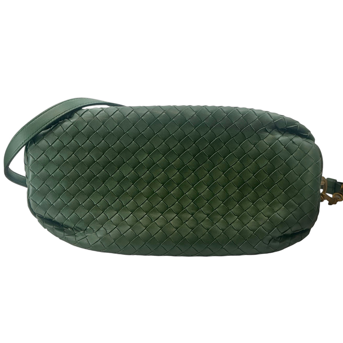 Bottega Veneta Green Nappa Intrecciato Crossbody Bag