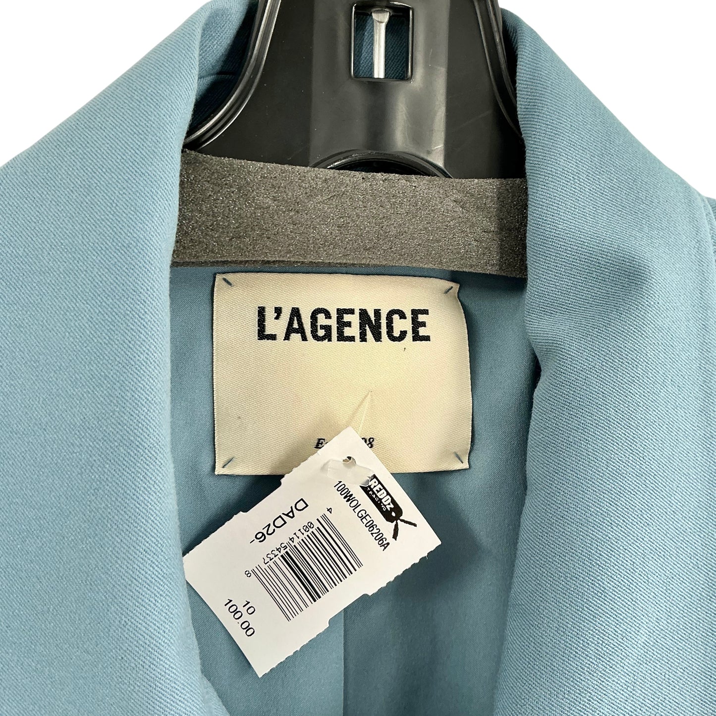 L'AGENCE Kumi Cropped Fitted Jacket in Blue Mist