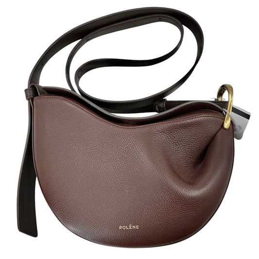 Polène Paris Tonca Bag in Grained Leather – Textured Crescent Crossbody
