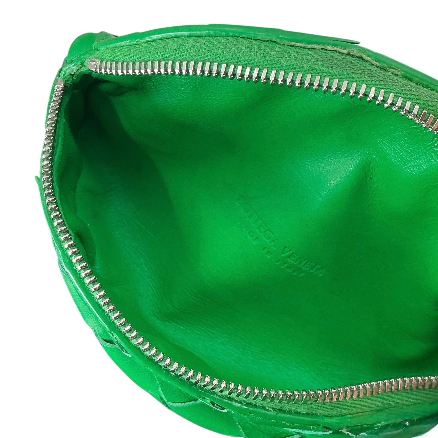 Bottega Veneta Green Intrecciato Wrist Pouch