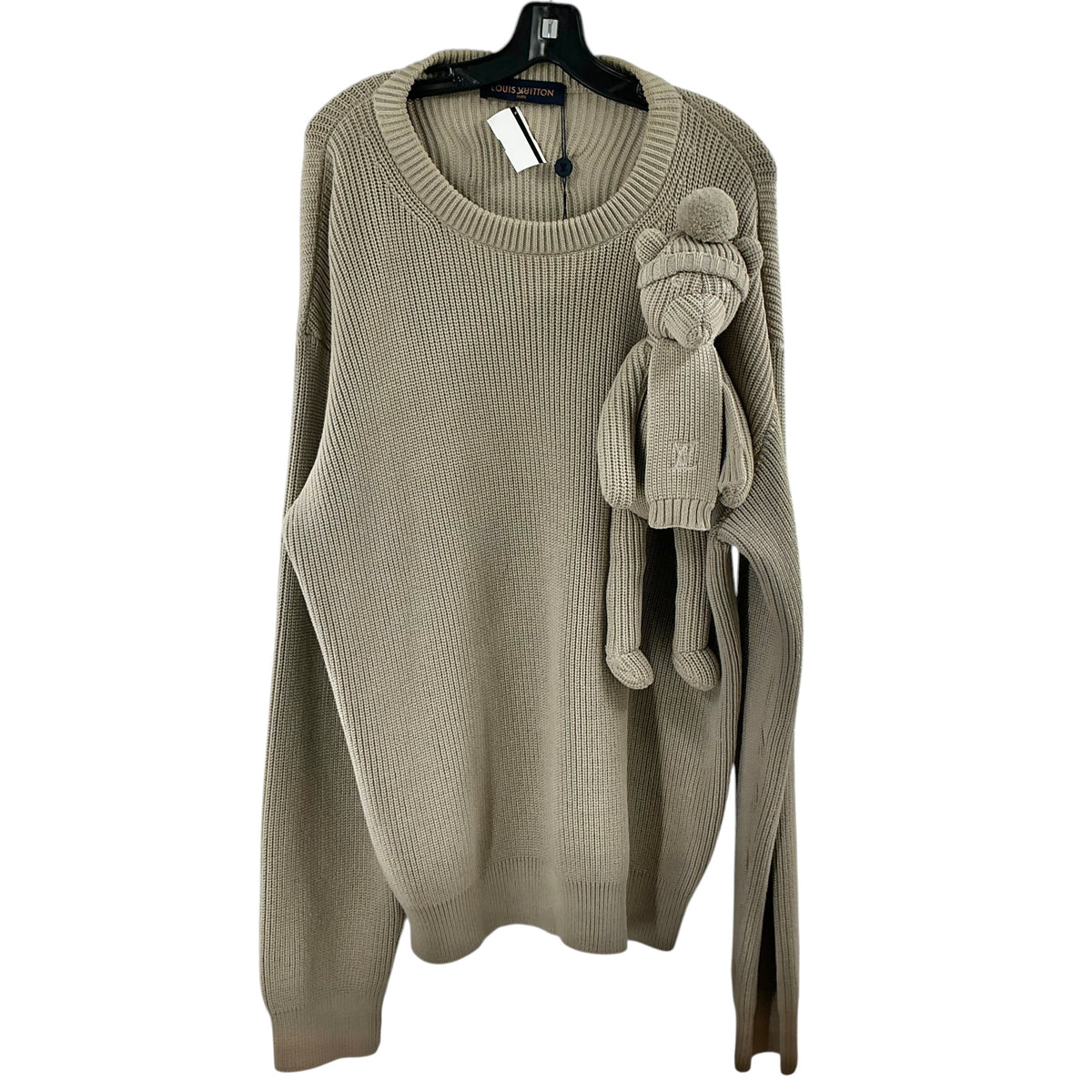 Louis Vuitton x Virgil Abloh Stitched Teddy Bear Knit Sweater - Tan/Beige
