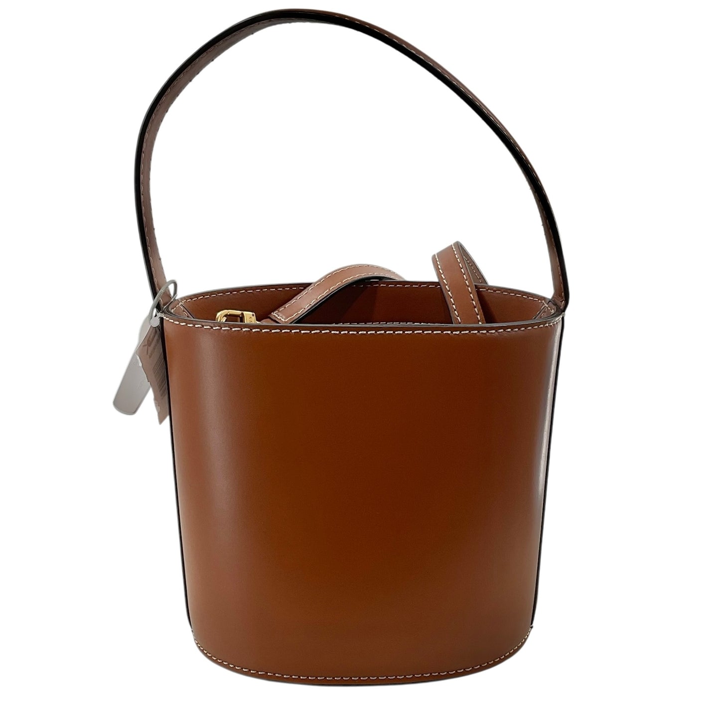 STAUD Bissett Smooth Leather Bucket Bag – Saddle Brown