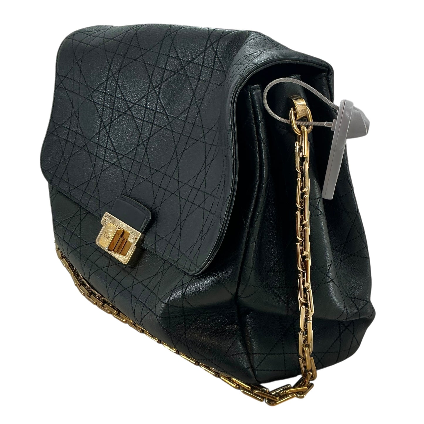 Christian Dior Black Cannage Leather Medium Diorling Shoulder Bag