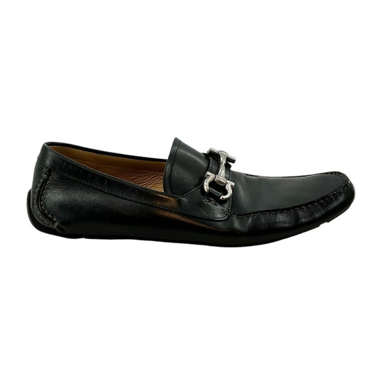 Salvatore Ferragamo 'Parigi' Men's Driver Black Leather Loafers