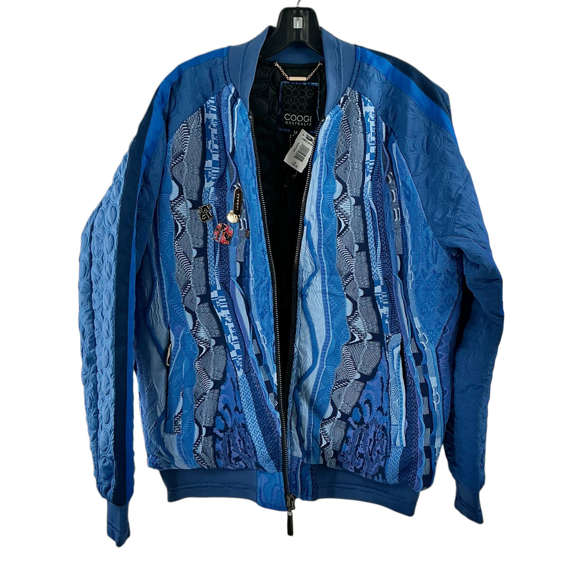 COOGI Australia Sweater Patched Bomber Jacket