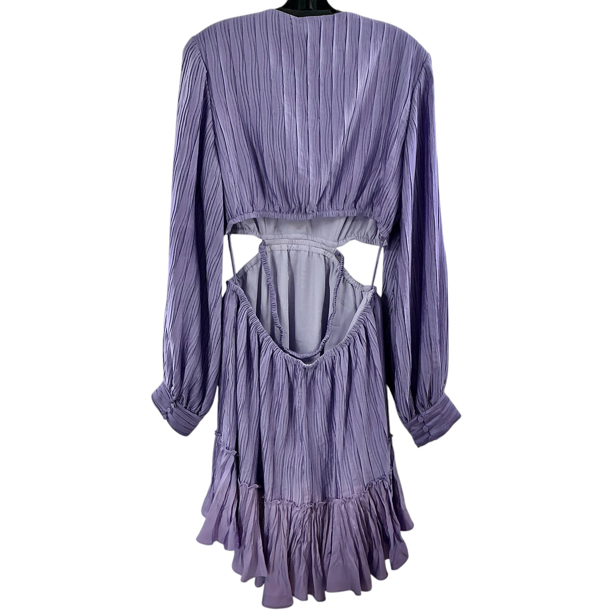 SIMKHAI Londyn Cut Out Plissé Mini Dress in Lavender Purple