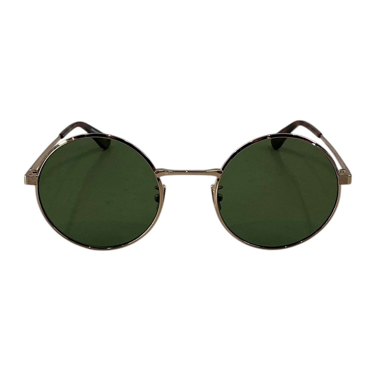 Saint Laurent SL 692 Gold & Green Oval Sunglasses