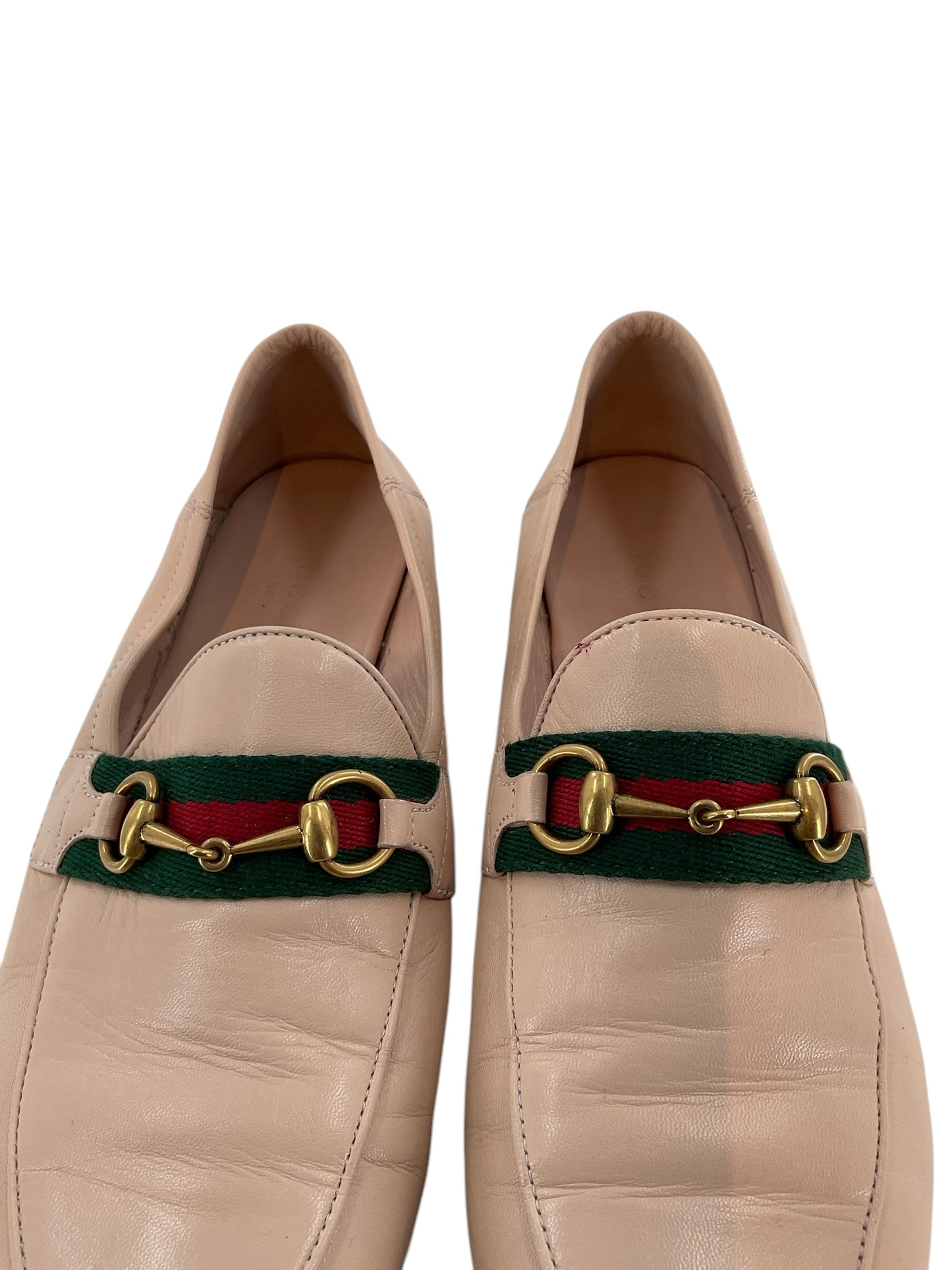 Gucci Horsebit Blush Womens Leather Loafers