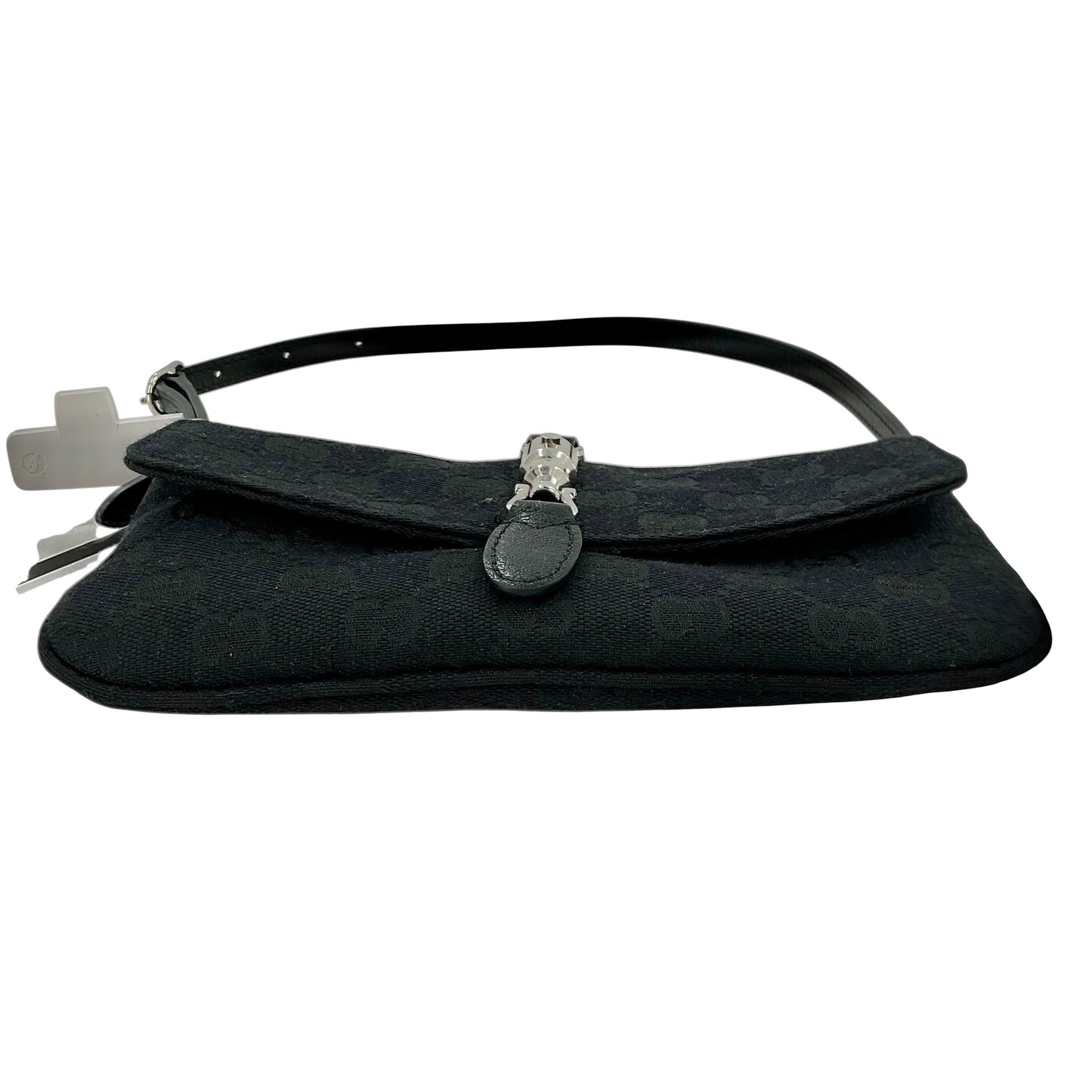 Gucci Jackie 1961 Mini Flap Pouch Bag – Black GG Monogram Canvas