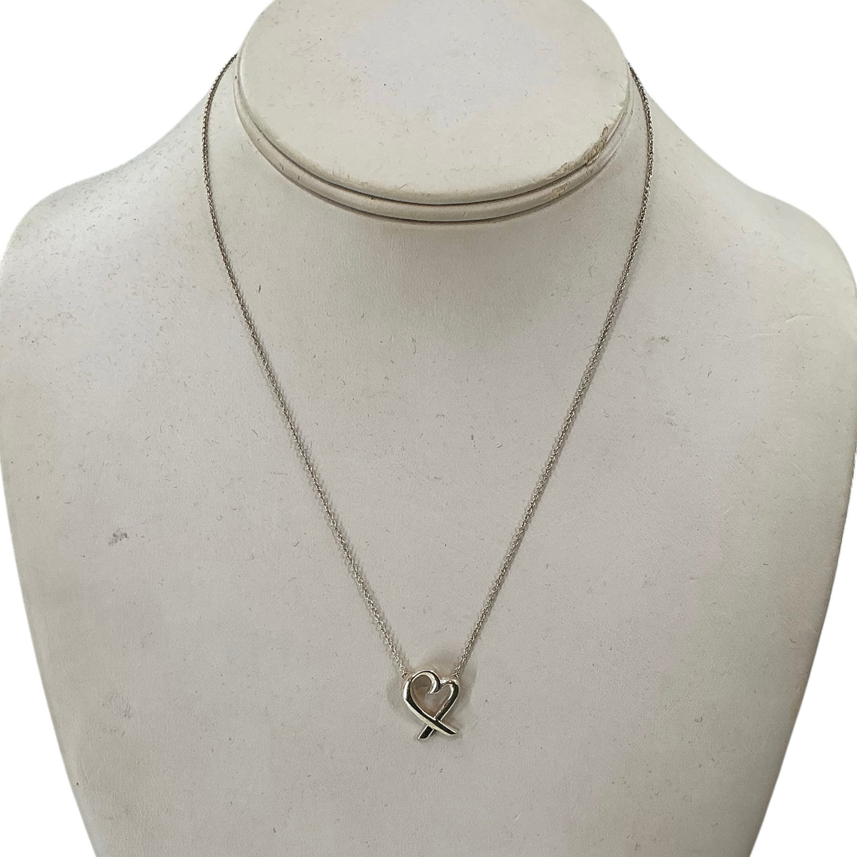 Tiffany & Co. Paloma Picasso Sterling Silver Loving Heart Pendant Necklace