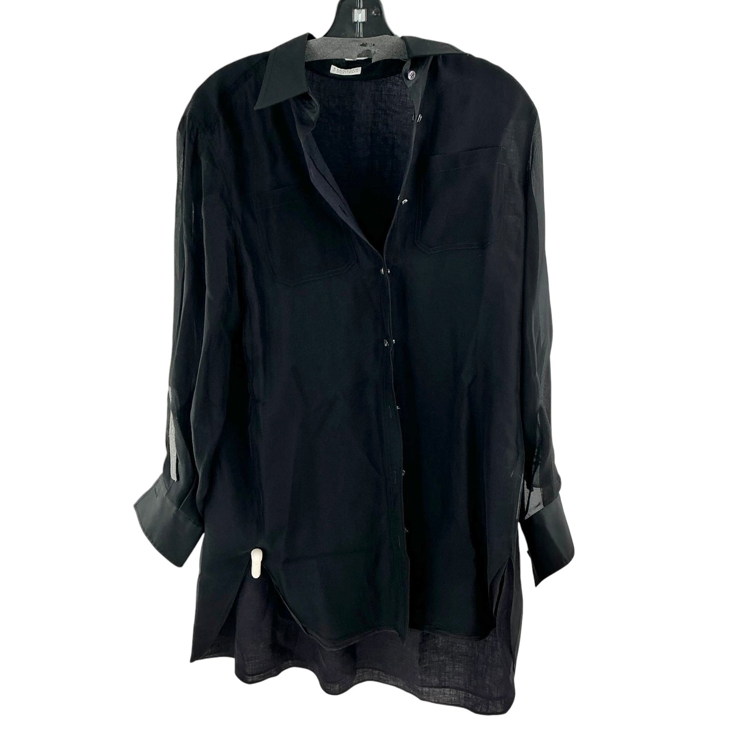 Brunello Cucinelli Semi-Sheer Silk Organza Tunic Shirt