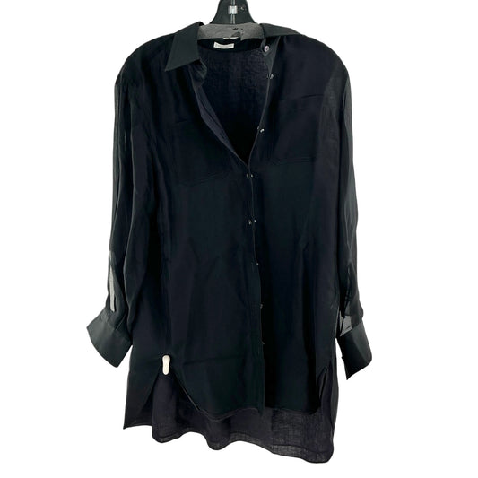Brunello Cucinelli Semi-Sheer Silk Organza Tunic Shirt