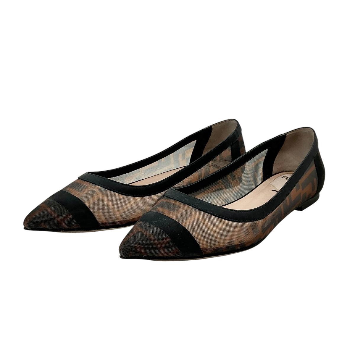 FENDI Colibrì FF Zucca Monogram Mesh Ballet Flats