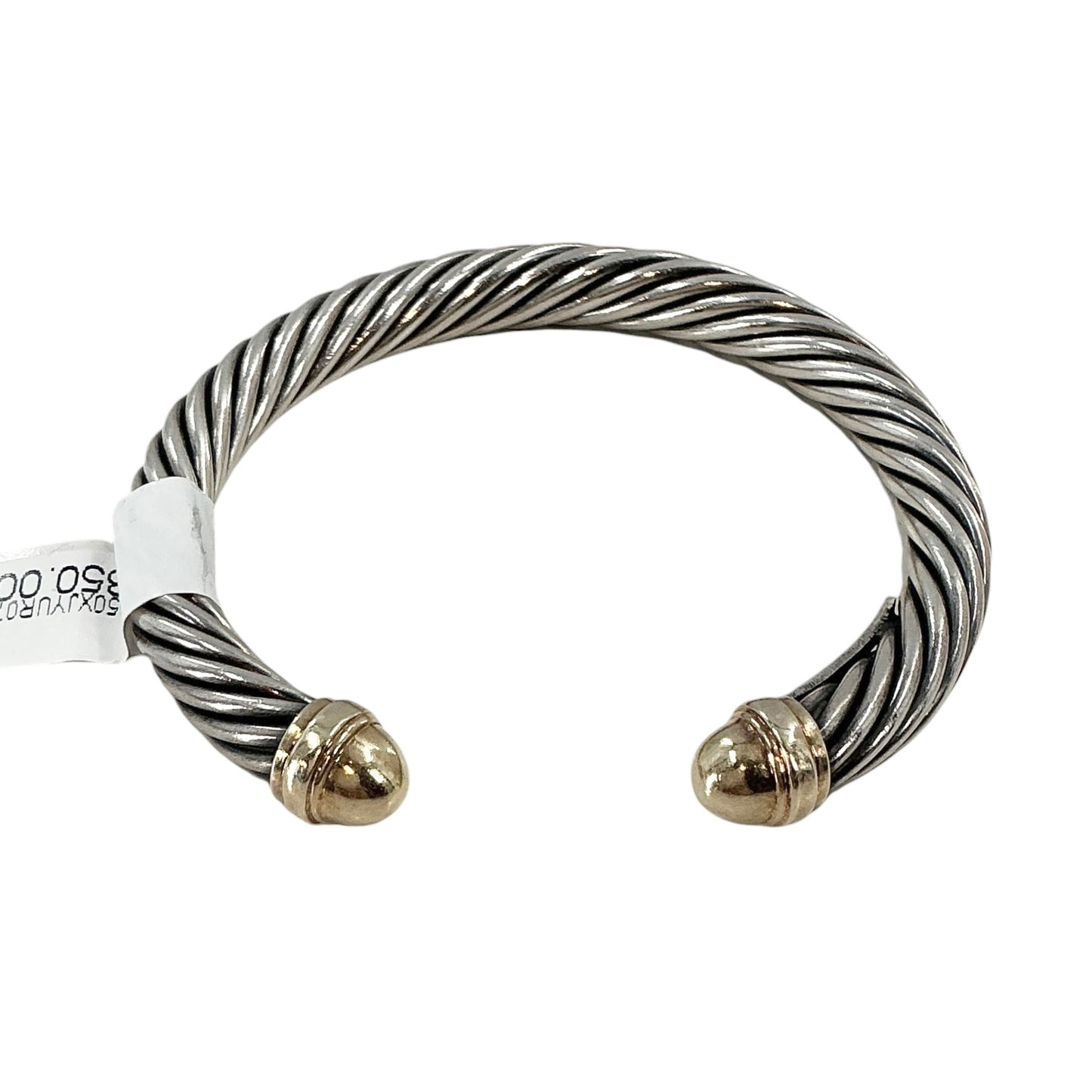 David Yurman 7mm Cable Classics Cuff Bracelet with 14K Gold Domes