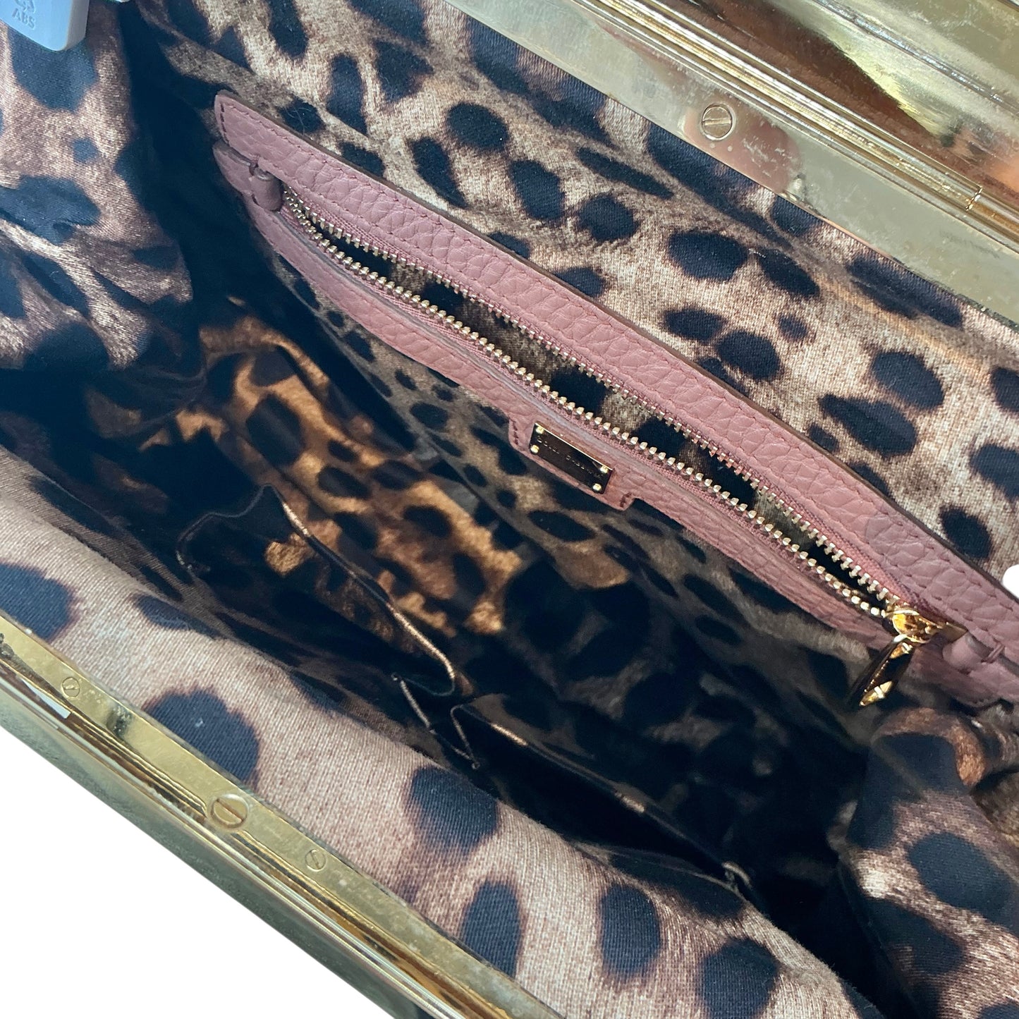 Dolce & Gabbana Sara Pebbled Leather Frame Bag