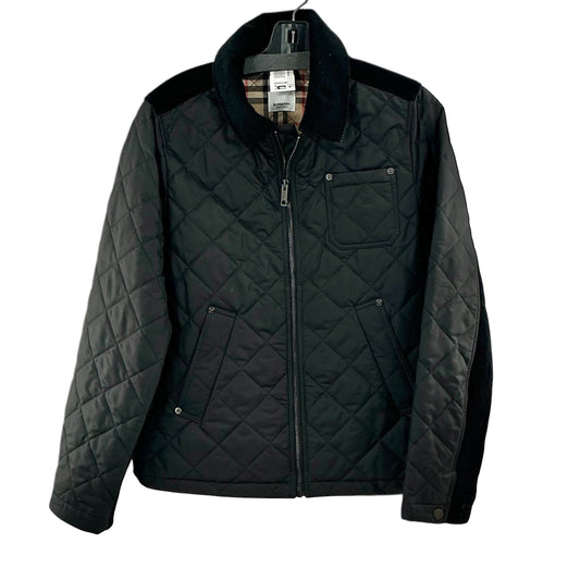 Burberry Women’s Quilted Jacket Velvet Corduroy Trim Black