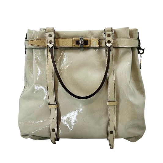 Lanvin Kentucky Patent Leather Slouchy Tote Bag – Mint Green