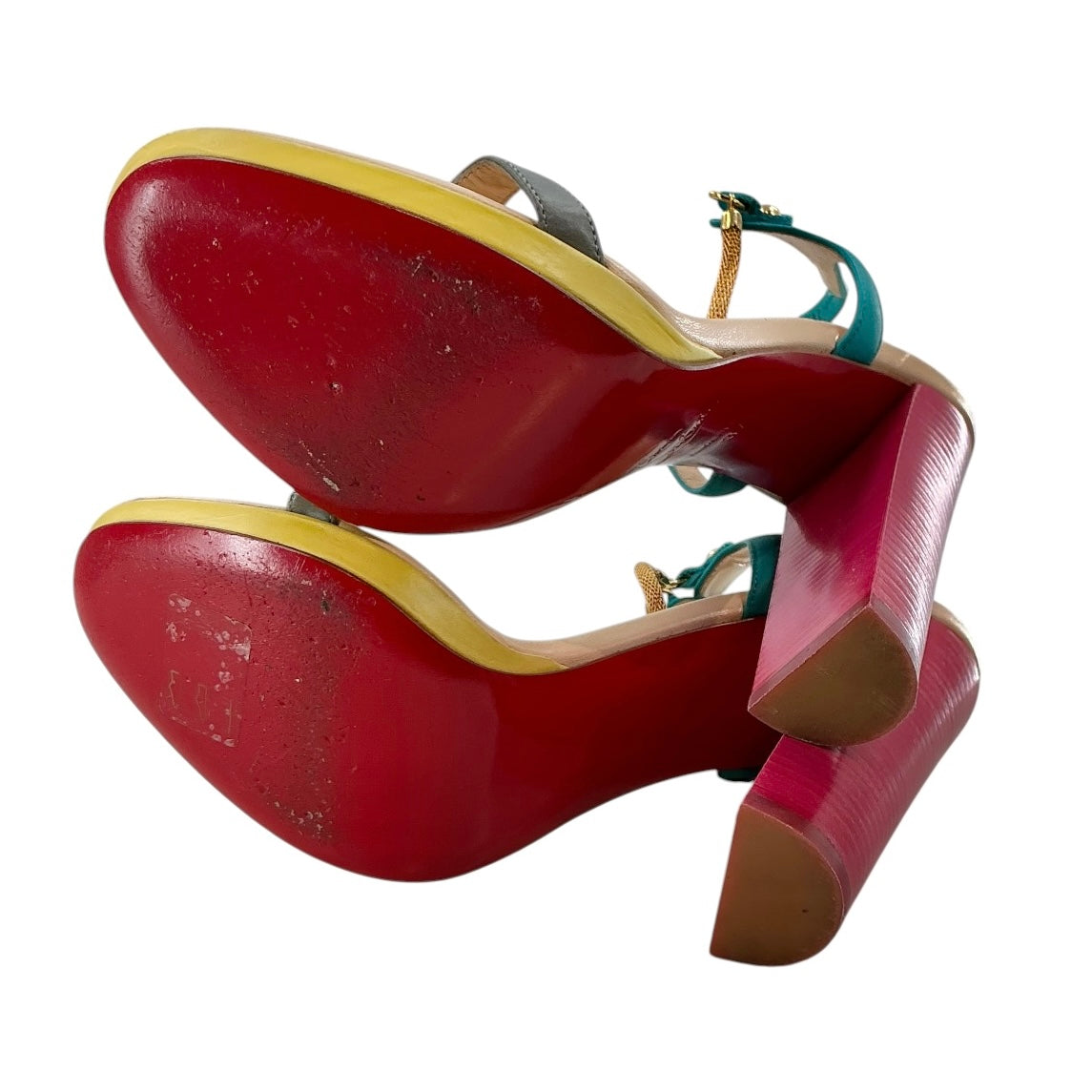 Christian Louboutin Sylvieta 120 Colorblock T-Strap Sandals