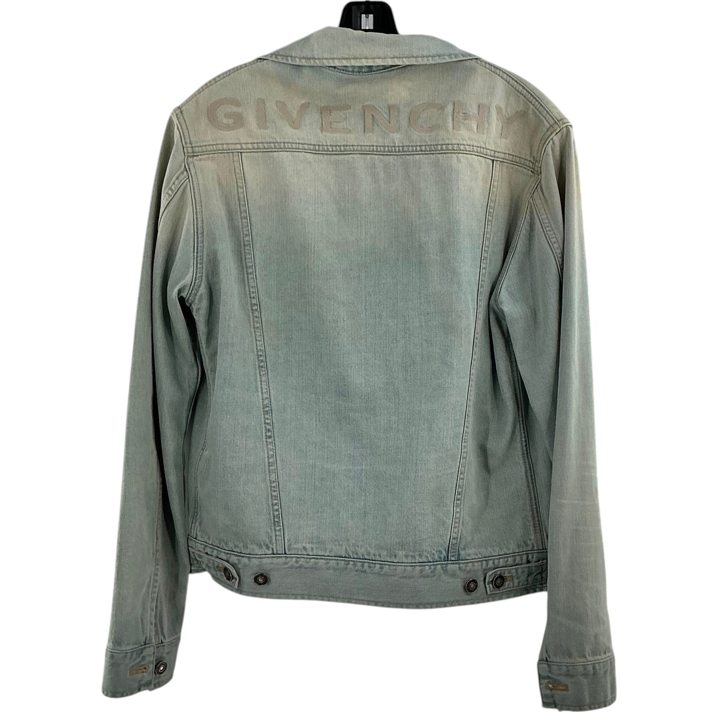 Givenchy Light Wash Vintage-Effect Denim Trucker Jacket