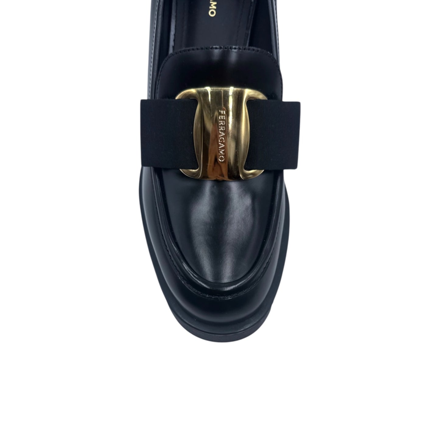 Salvatore Ferragamo Chunky Heeled Vara Bow Loafer