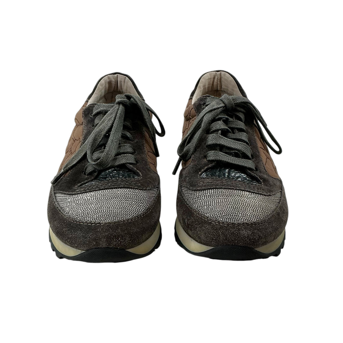 Brunello Cucinelli Monili Suede & Technical Fabric Runner Sneakers
