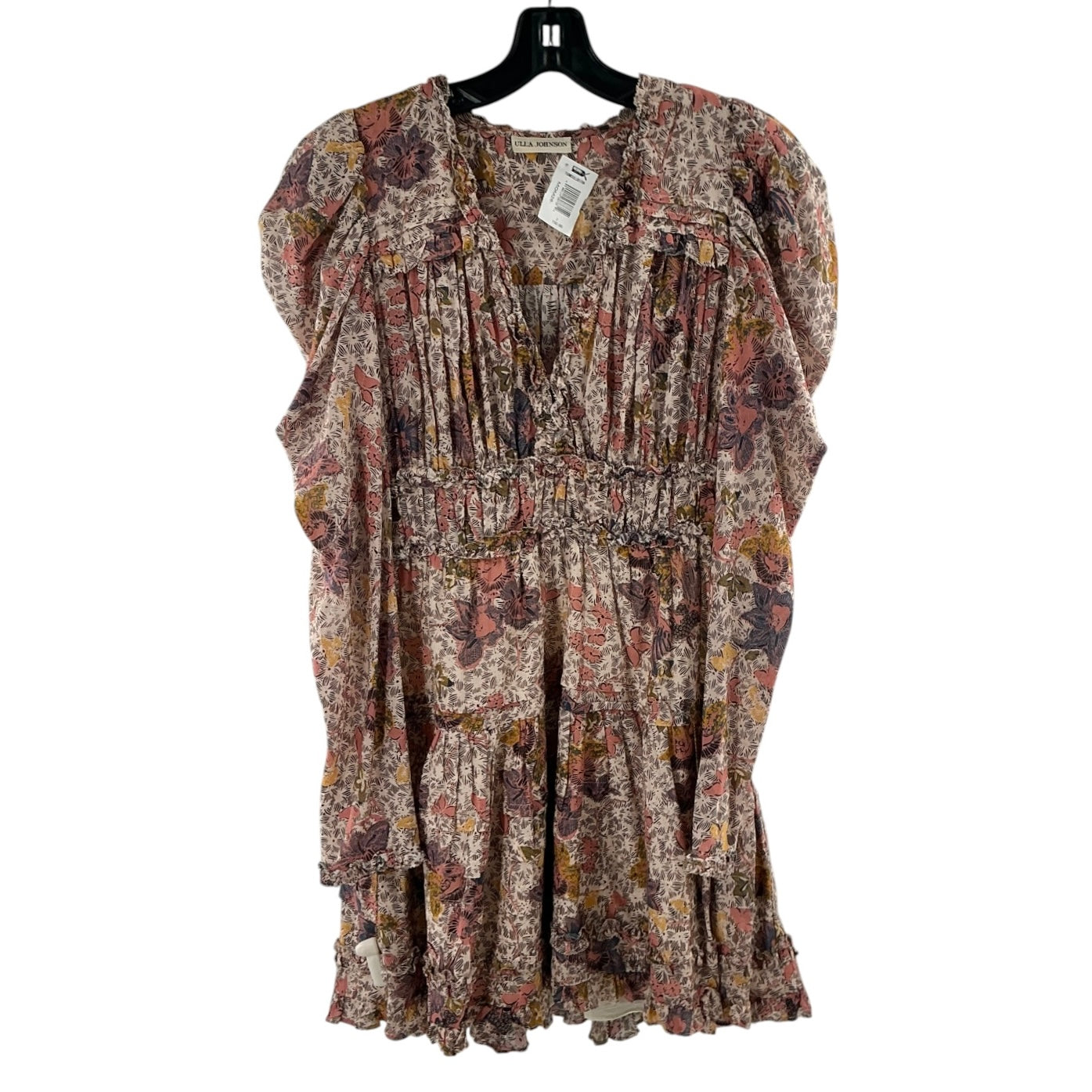 Ulla Johnson Julie Floral Puff-Sleeve Mini Dress