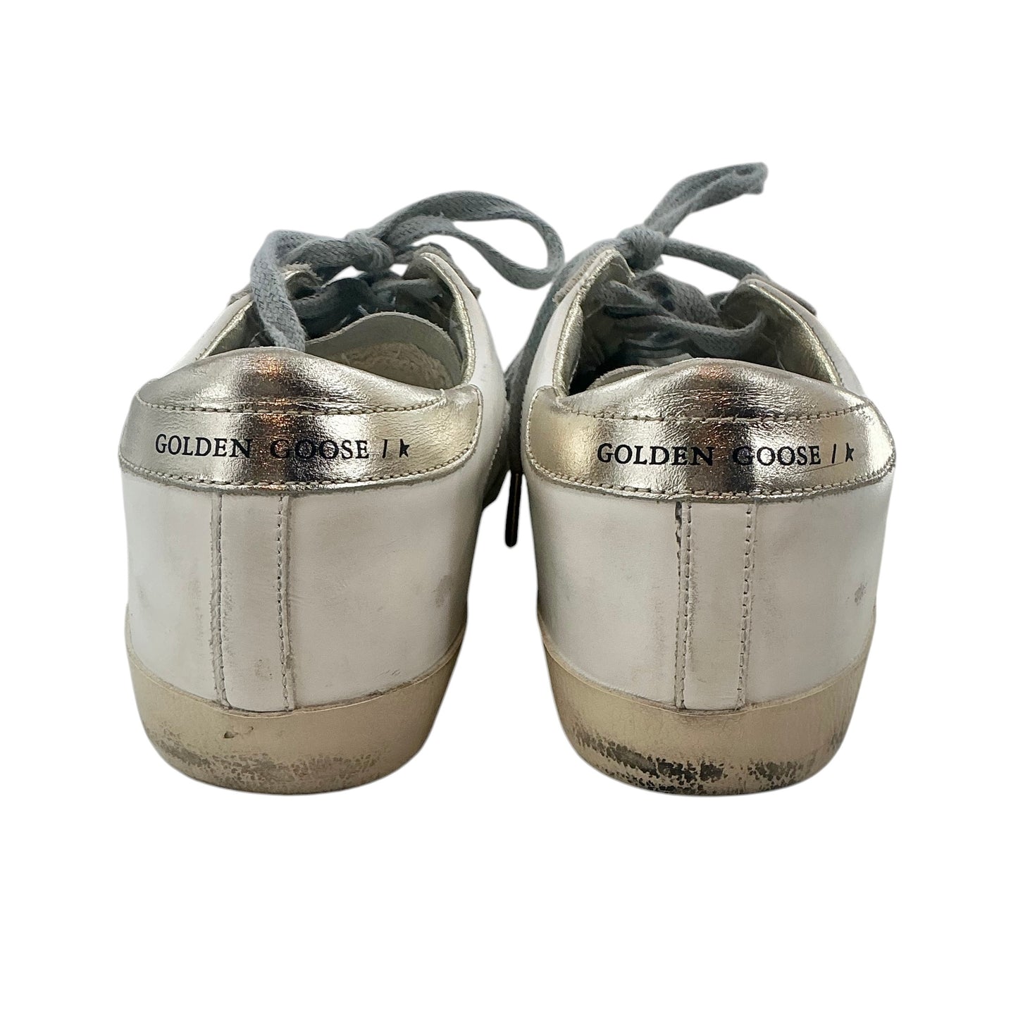 Golden Goose Superstar Sneakers White/Navy/Gray Suede Toe