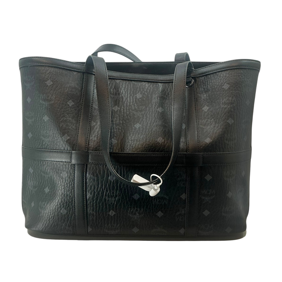 MCM Delmy Visetos Medium Shopper Tote Bag – Black