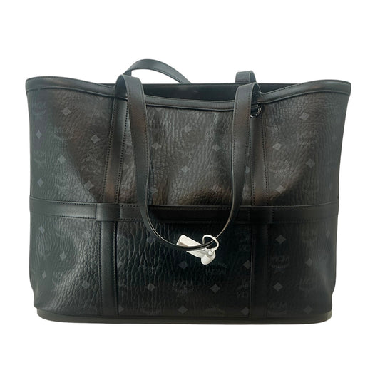 MCM Delmy Visetos Medium Shopper Tote Bag – Black