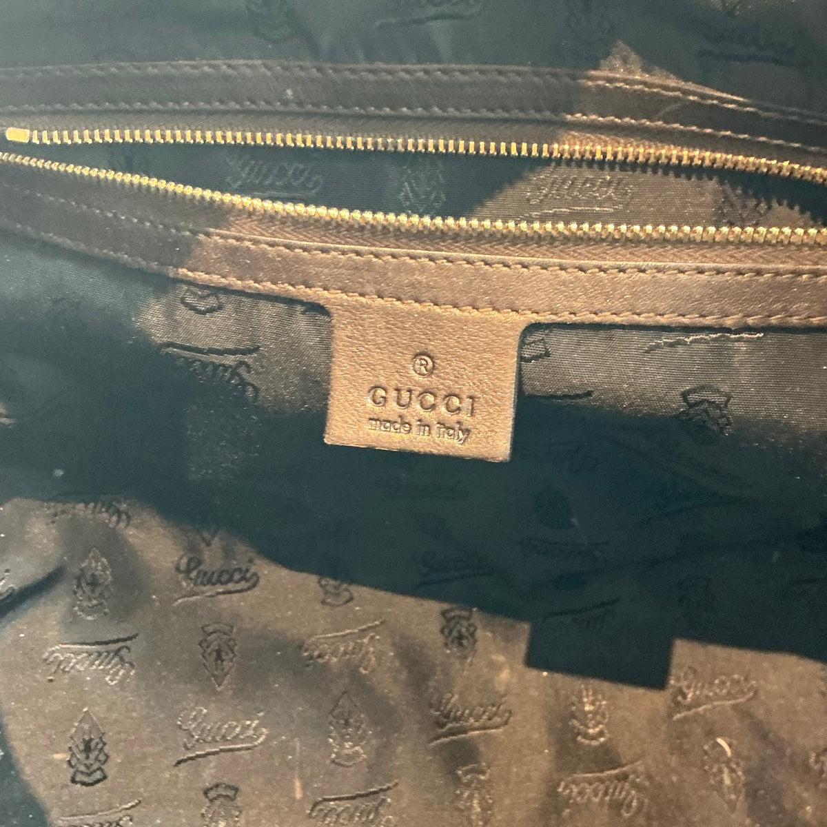 Gucci Vintage Brown Suede Hysteria Top Handle Satchel Bag
