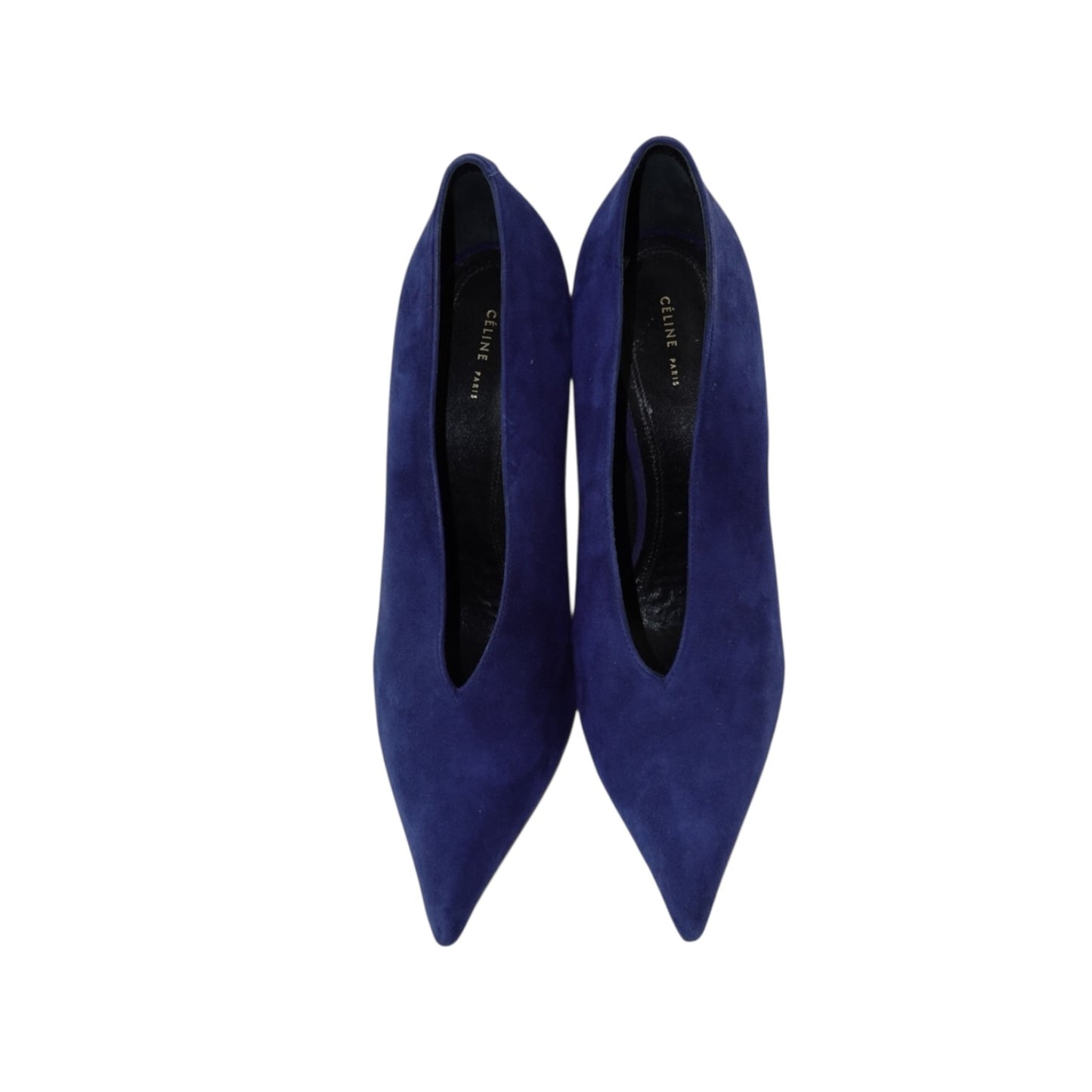 Celine Navy Suede Heels