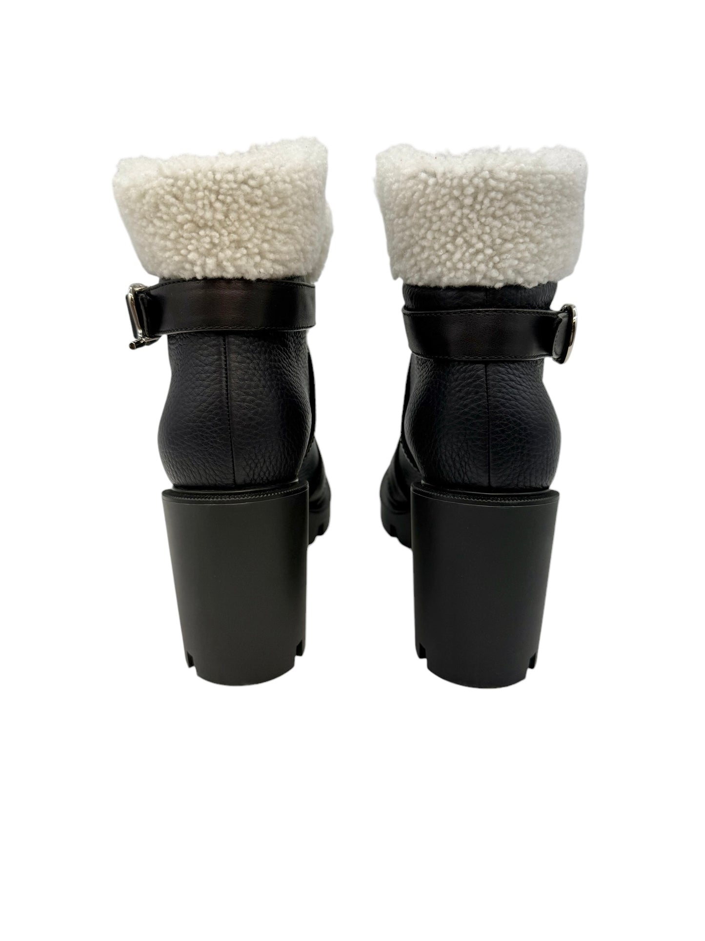 Christian Louboutin Shearling Pole Chic Booties