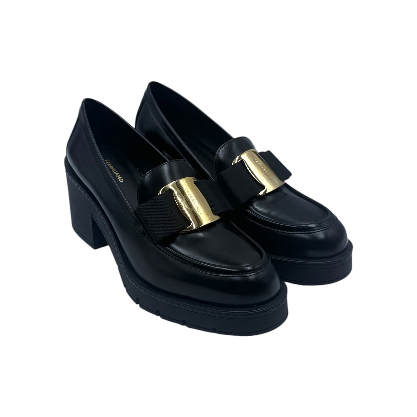 Salvatore Ferragamo Chunky Heeled Vara Bow Loafer