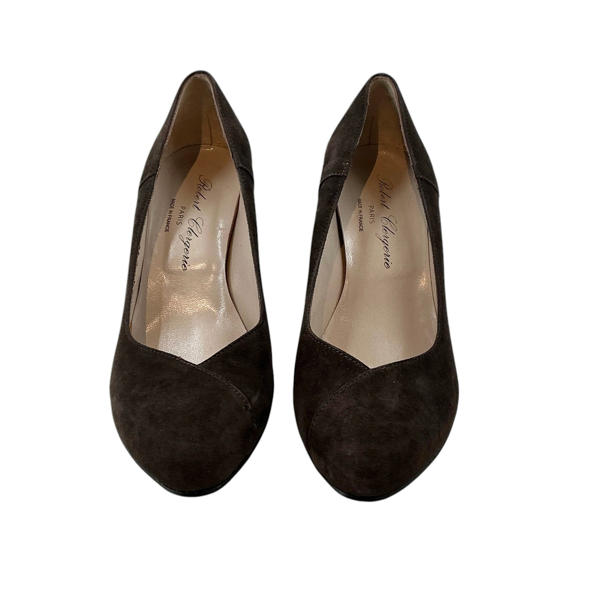 Robert Clergerie Paris Suede Block Heel Pumps