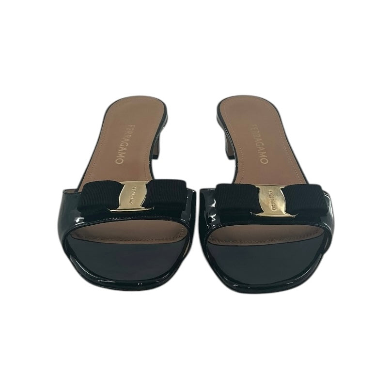 Ferragamo Vanilla Bow Slide Sandals