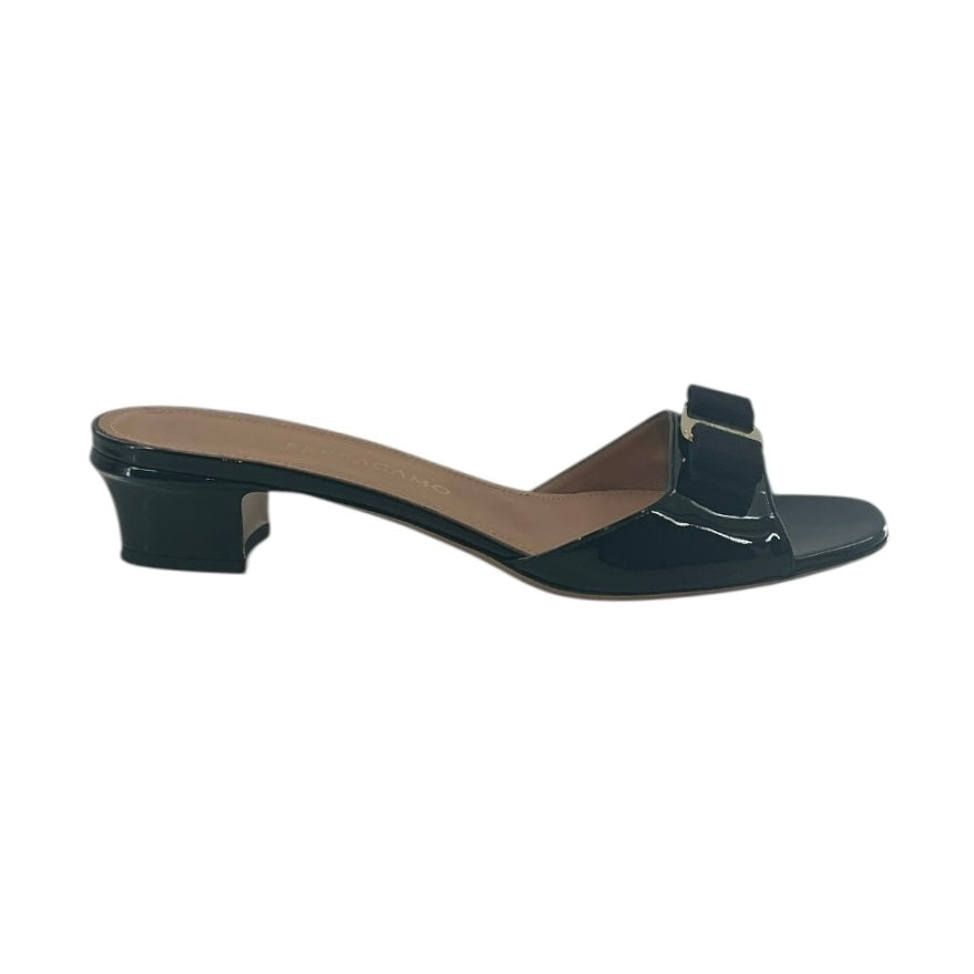 Ferragamo Vanilla Bow Slide Sandals