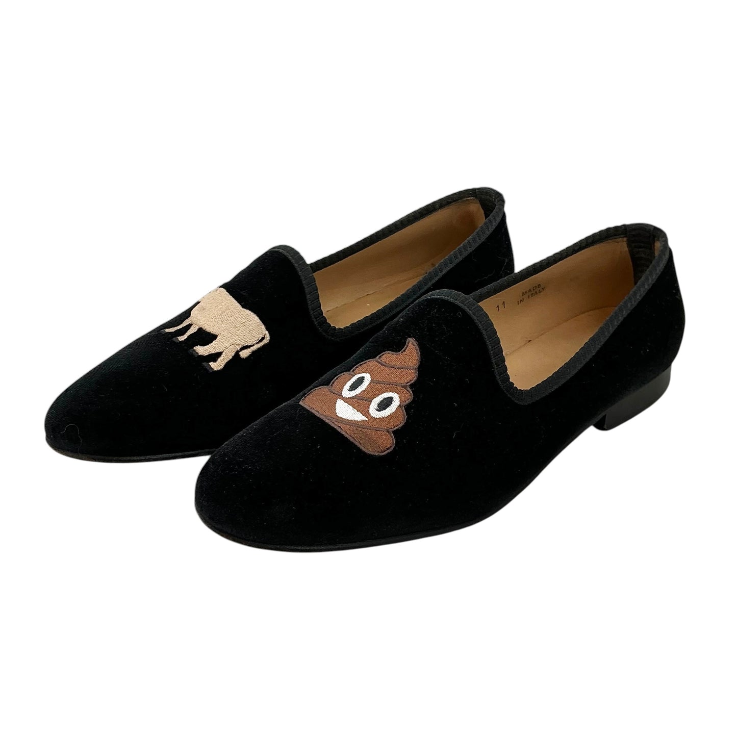 Del Toro Black Velvet Bull Slippers