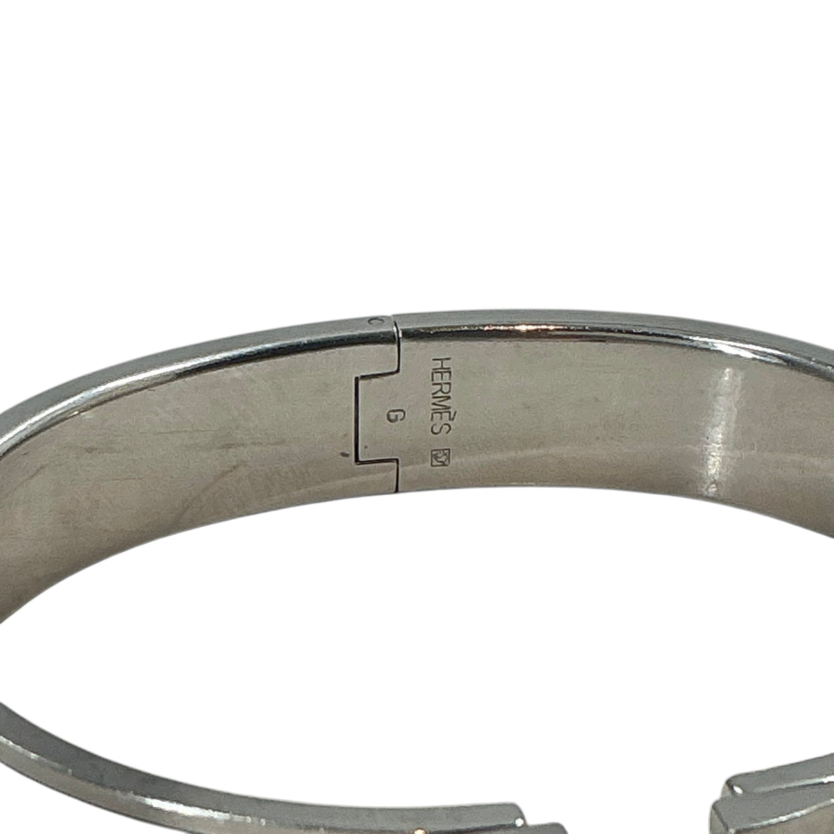 Hermès Clic H Bracelet Black Enamel Silver Palladium Hardware Bangle
