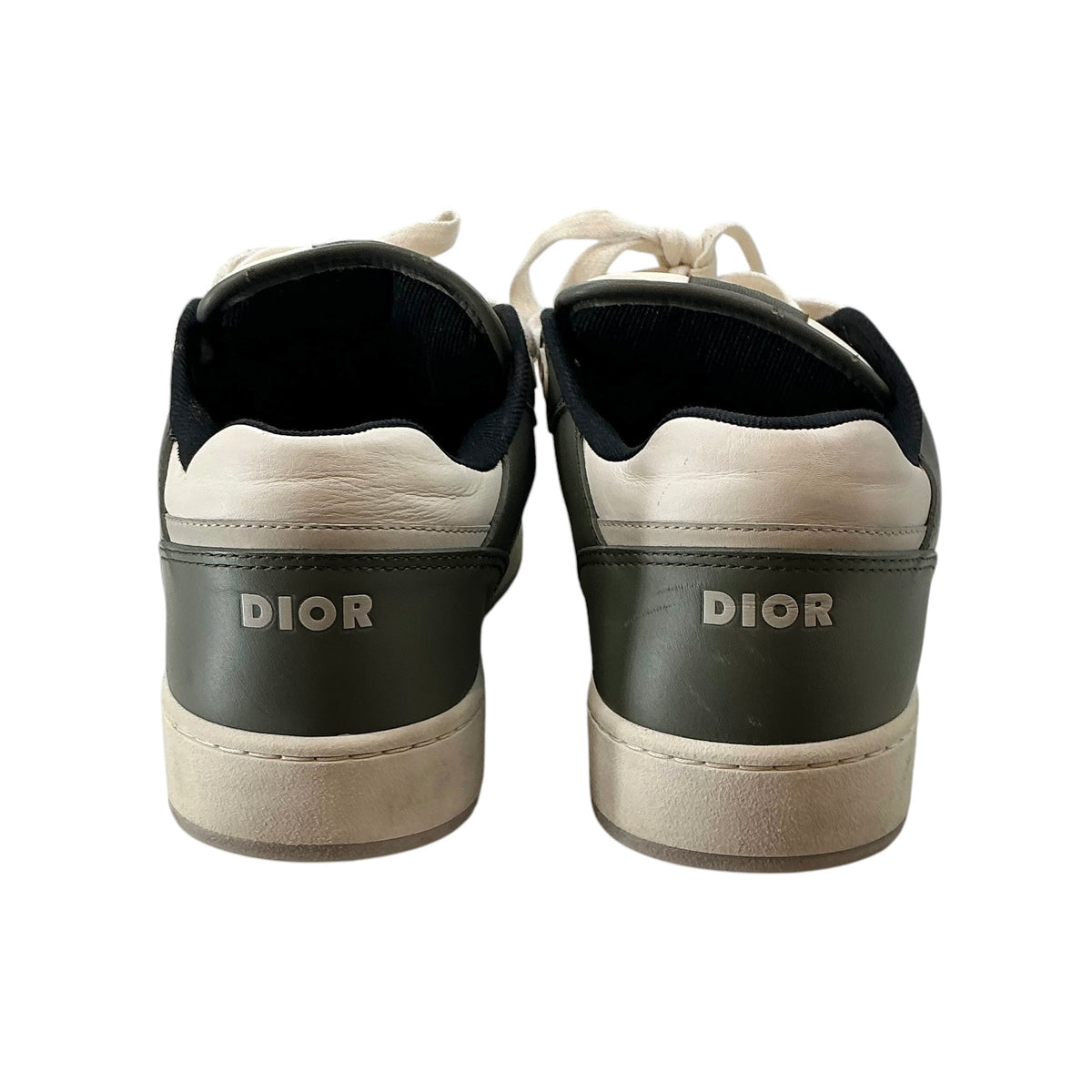 Dior B27 Low Olive Cream Beige Black Dior Oblique Jacquard Men's Sneaker