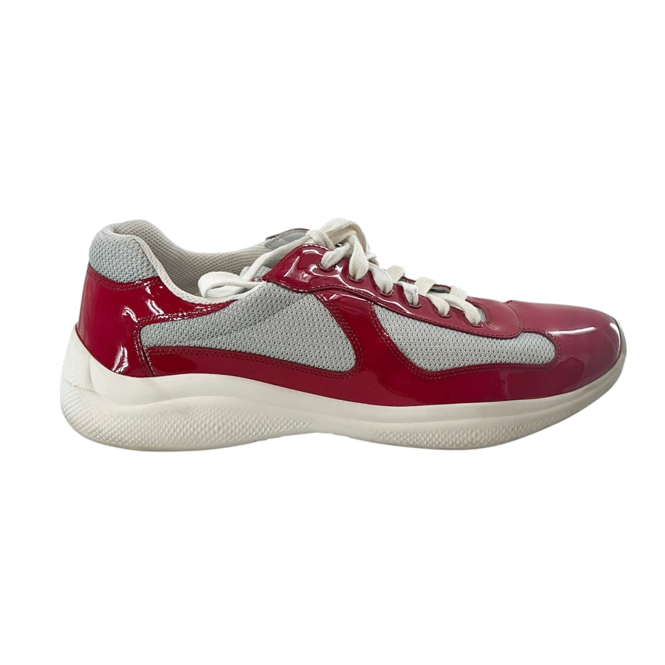Prada America's Cup Patent Leather & Technical Fabric Sneakers