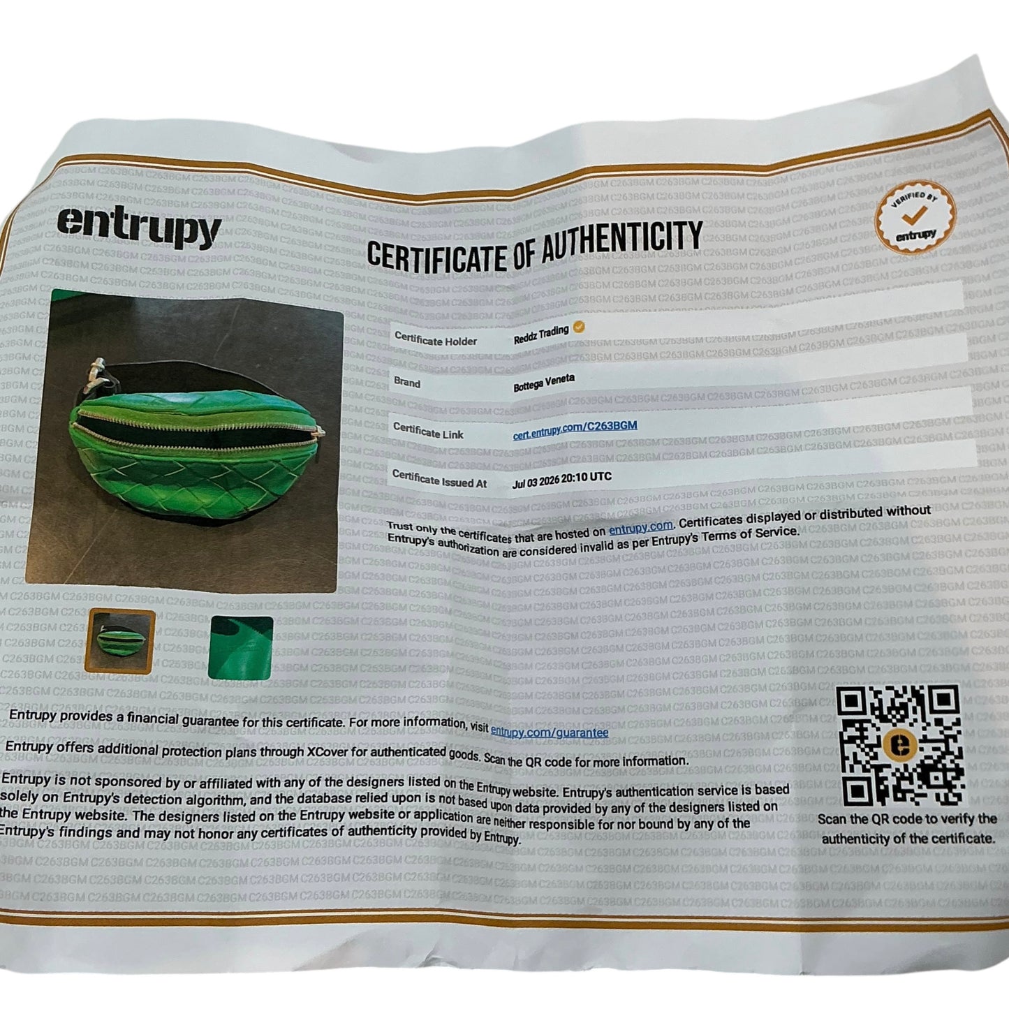 Bottega Veneta Green Intrecciato Wrist Pouch