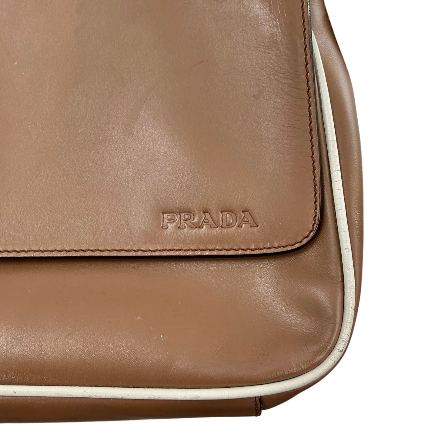 Prada Vitello Leather Flap Shoulder Bag