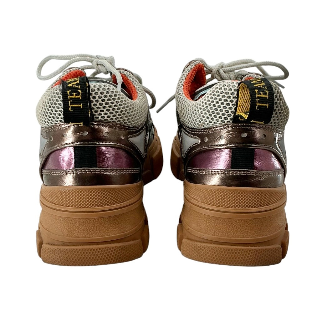 Gucci Flashtrek Metallic Leather & Mesh Sneakers