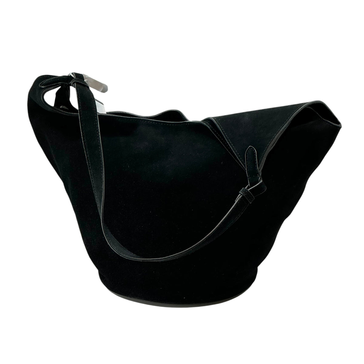 Khaite Medium Lotus Tote Bag – Black Suede