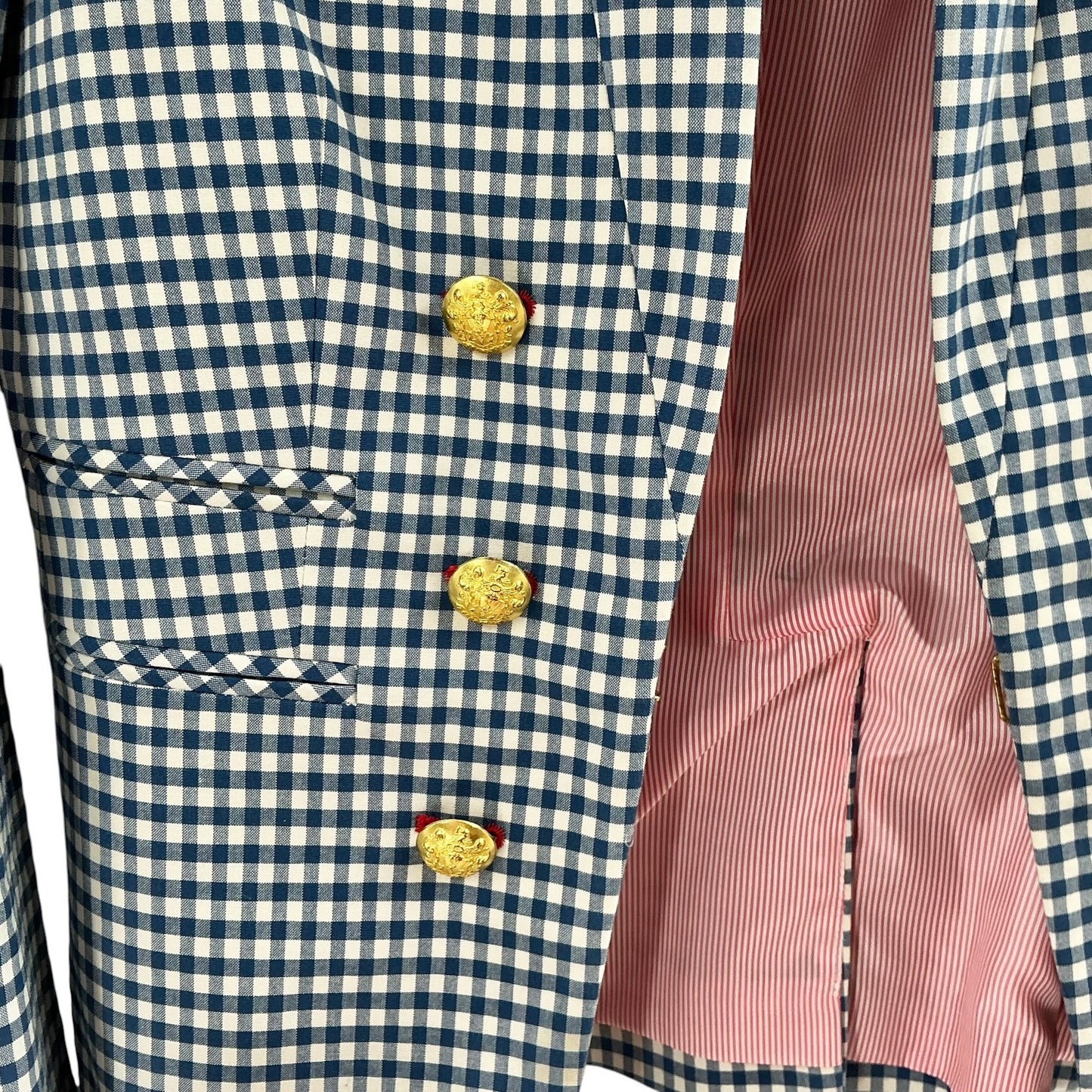 Veronica Beard Cottage Gingham Dickey Blazer