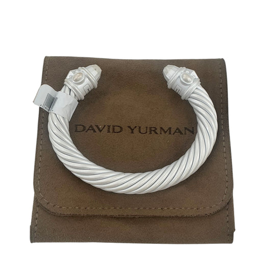 David Yurman White Aluminum Renaissance Cable Cuff Bracelet