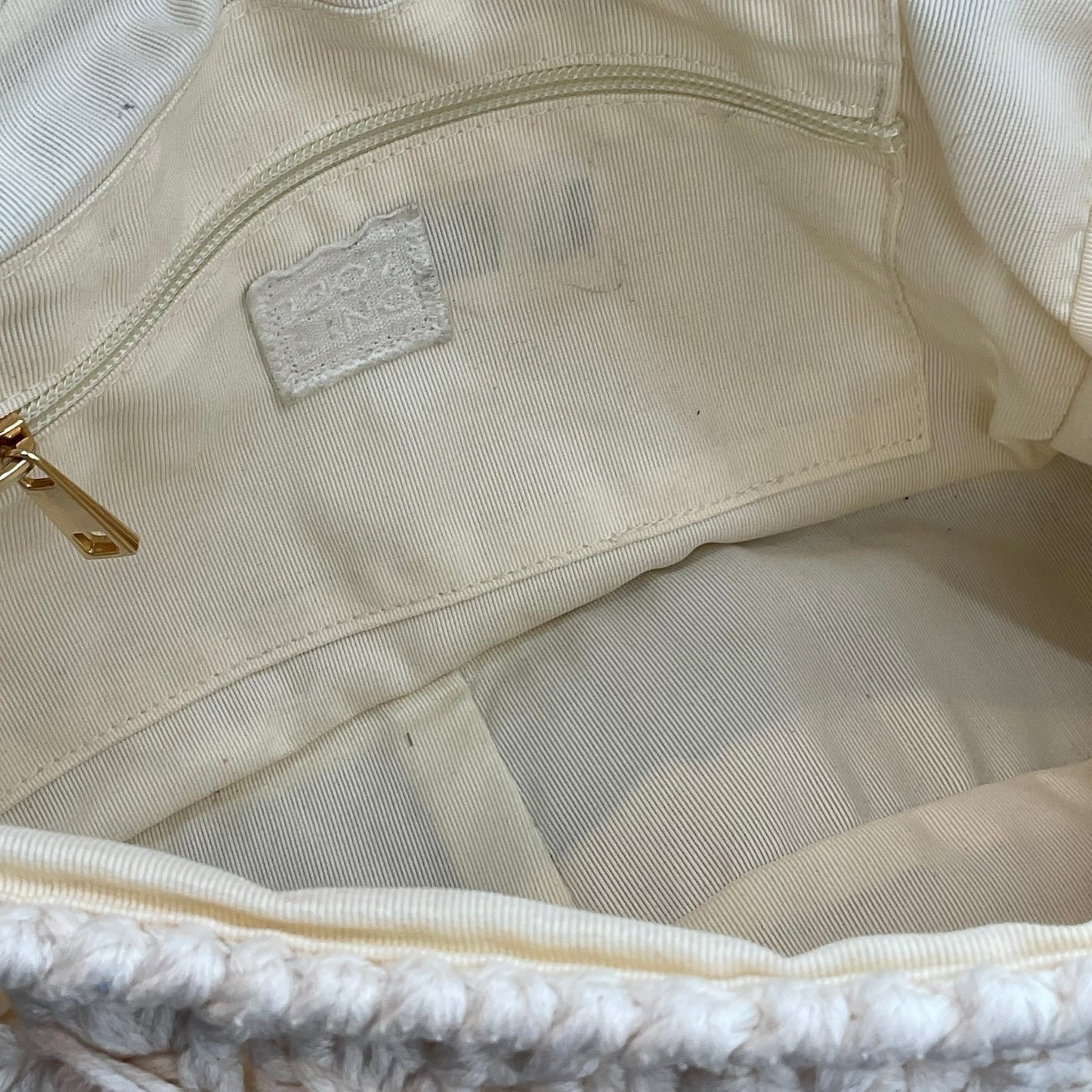 120% Lino Handmade Crochet Linen Flap Bag